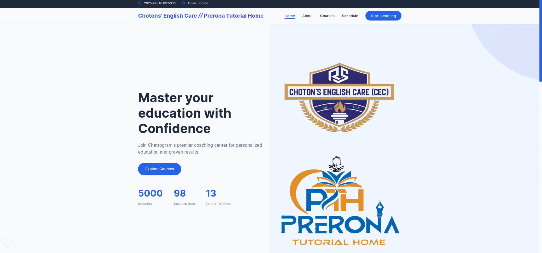 Choton's English Care Website